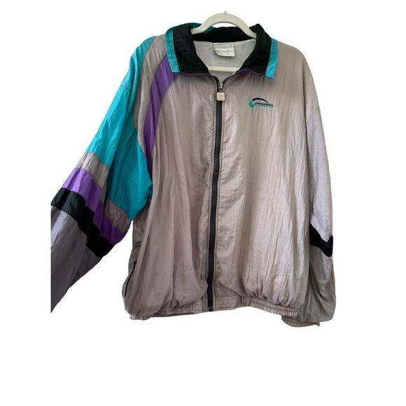 Vintage Givenchy Men's Multicolor Activewear Windbreaker Jacket Size Large - Picture 2 of 9